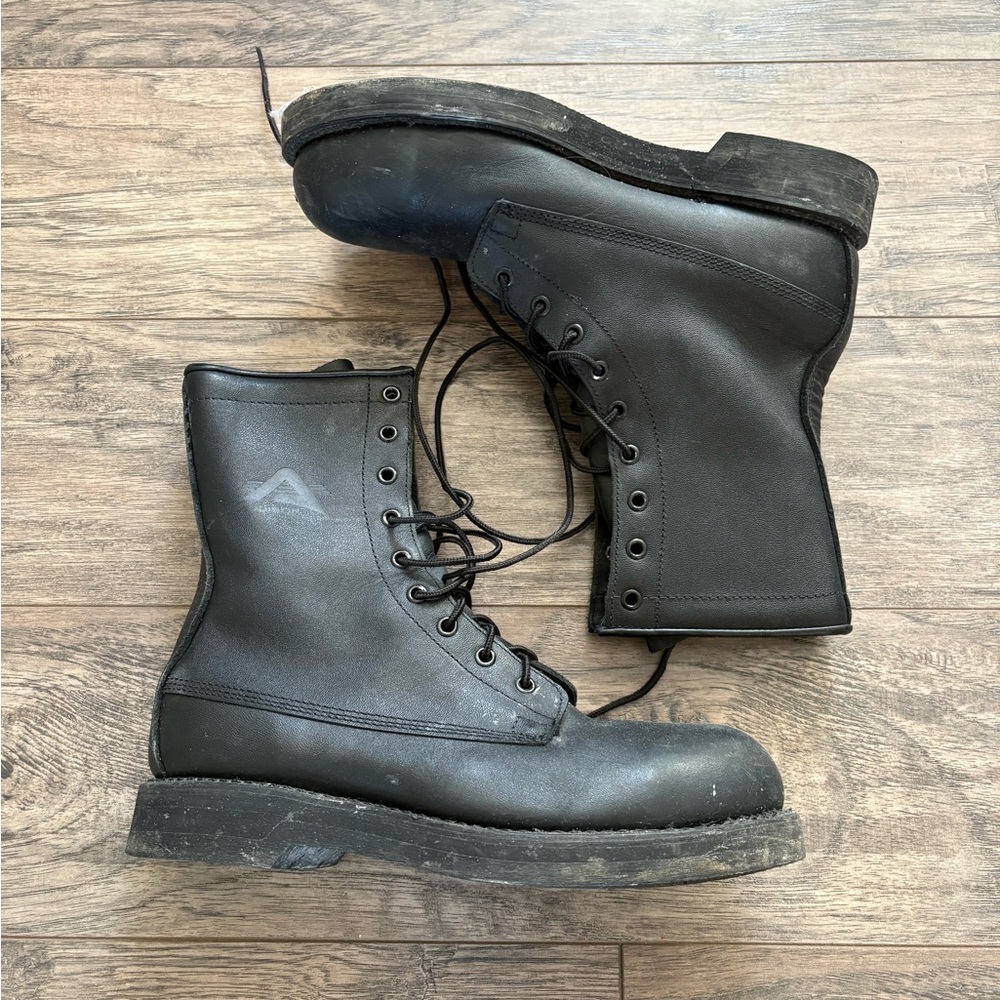 Vintage Addison Shoe Company Steel Toed Combat Boots